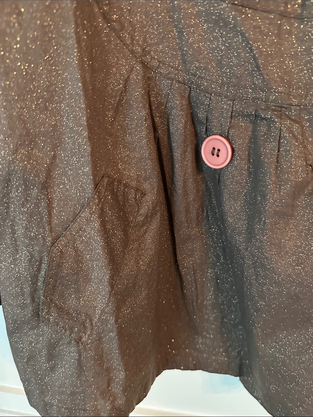 Vintage Beverly’s Brown Sparkle Cropped Swing Jacket Size L - Picture 5 of 9